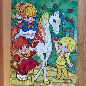 Vintage 1983 Rainbow Brite Kids Puzzle with Rainbow Horse 100 pieces